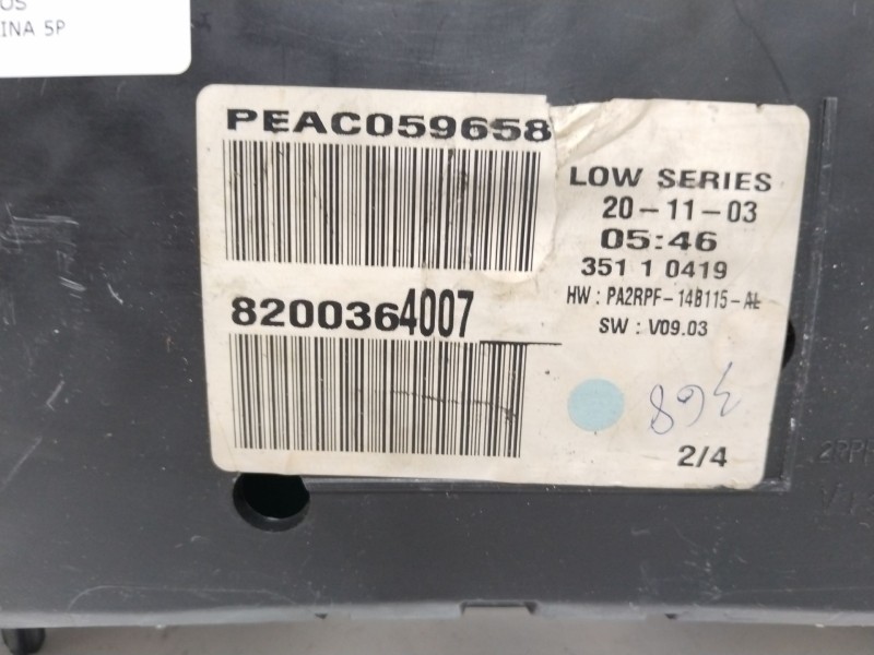 Recambio de cuadro instrumentos para renault megane ii berlina 5p authentique referencia OEM IAM 8200364007  