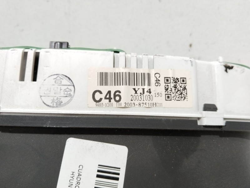 Recambio de cuadro instrumentos para hyundai getz (tb) 1.3 12v cat referencia OEM IAM 940031c010   Recambio de cuadro instrumentos para hyundai getz (tb) 1.3 12v cat referencia OEM IAM 940031c010