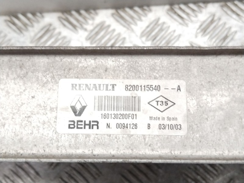 Recambio de intercooler para renault scenic ii confort dynamique referencia OEM IAM 8200115540  