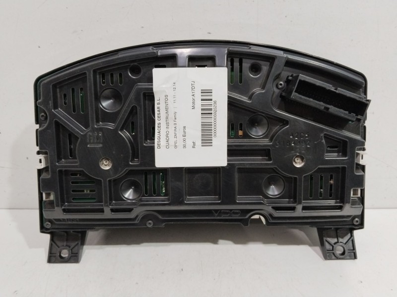 Recambio de cuadro instrumentos para opel zafira b family referencia OEM IAM 13309025  