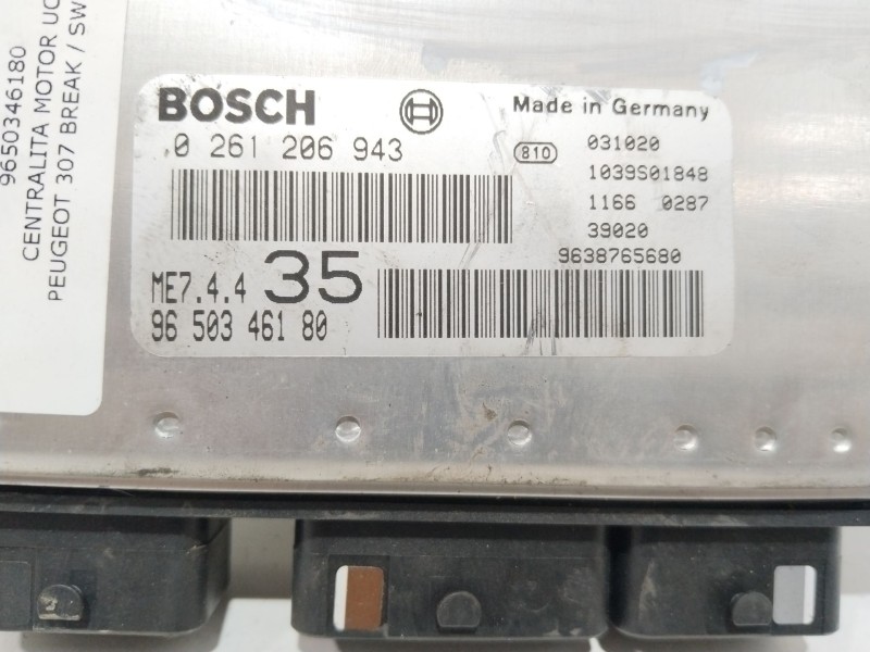 Recambio de centralita motor uce para peugeot 307 break / sw (s1) sw referencia OEM IAM 9650346180  