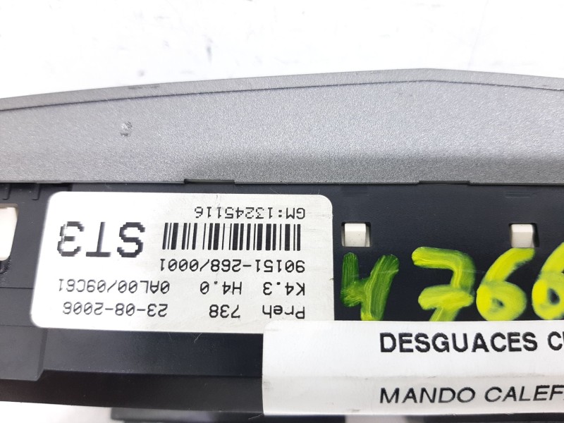 Recambio de mando calefaccion / aire acondicionado para opel astra h berlina enjoy referencia OEM IAM 13245116  
