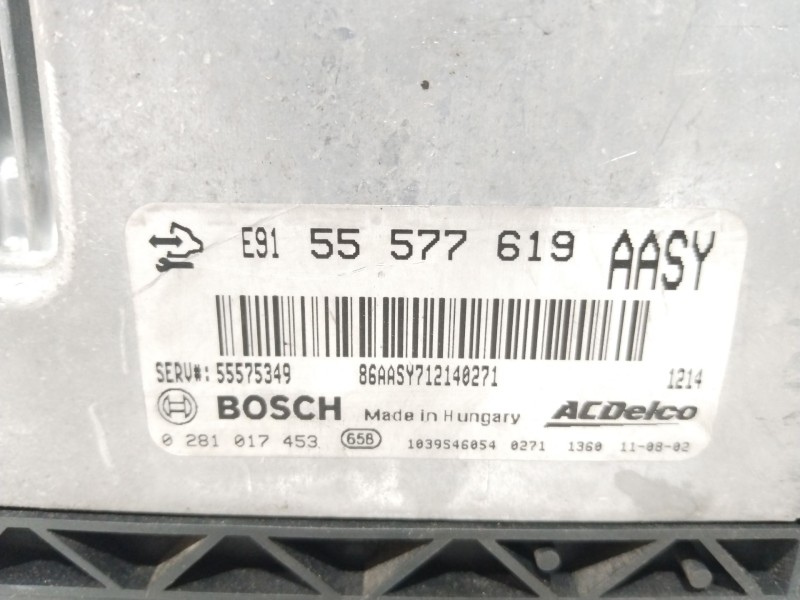 Recambio de centralita motor uce para opel insignia berlina excellence referencia OEM IAM 55577619  0281017453