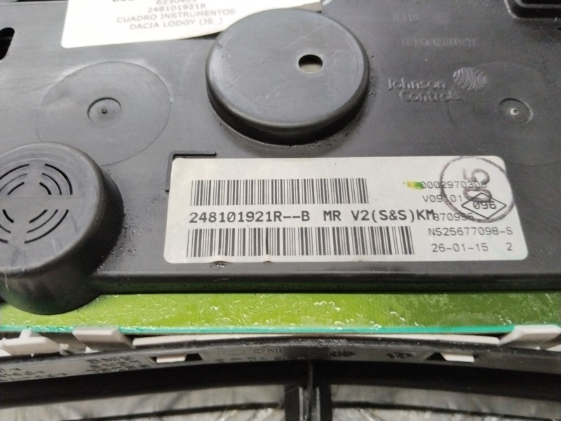 Recambio de cuadro instrumentos para dacia lodgy (js_) 1.6 lpg referencia OEM IAM 248101921R  