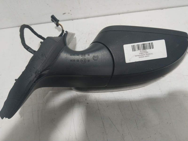 Recambio de retrovisor derecho para skoda rapid active referencia OEM IAM 5JB857408K  ELECTRICO