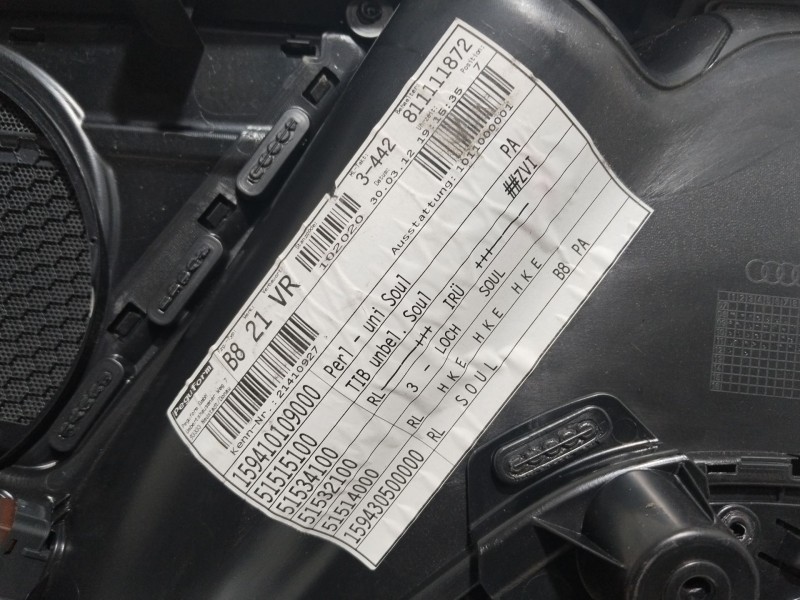 Recambio de guarnecido puerta delantera derecha para audi a4 b8 (8k2) 1.8 tfsi referencia OEM IAM 8K1867106  