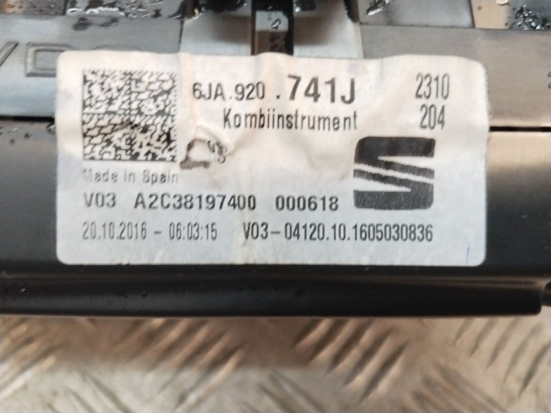 Recambio de cuadro instrumentos para seat toledo (kg3) style referencia OEM IAM 6JA920741J  