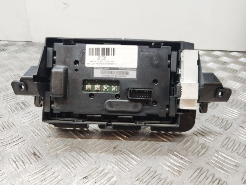Recambio de pantalla multifuncion para renault megane iii berlina 5 p dynamique referencia OEM IAM 259150931  