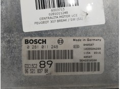 Recambio de centralita motor uce para peugeot 307 break / sw (s1) sw pack referencia OEM IAM 0281011248 9646850580  2