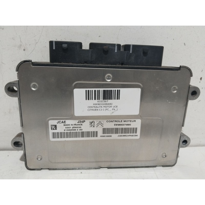 Recambio de centralita motor uce para citroën c3 i (fc_, fn_) 1.4 i referencia OEM IAM HW9651696680  SW9660374680