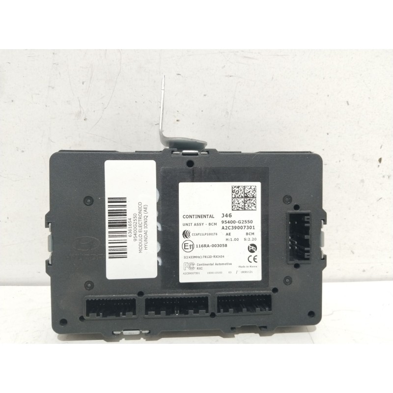 Recambio de modulo electronico para hyundai ioniq (ae) 1.6 gdi hybrid referencia OEM IAM 95400G2550  A2C39007301