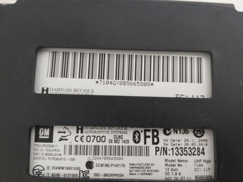 Recambio de modulo electronico para opel insignia berlina sportive referencia OEM IAM 366821429  