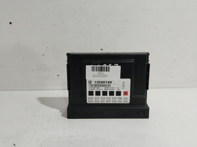 Recambio de modulo electronico para opel insignia berlina sportive referencia OEM IAM 13580198  