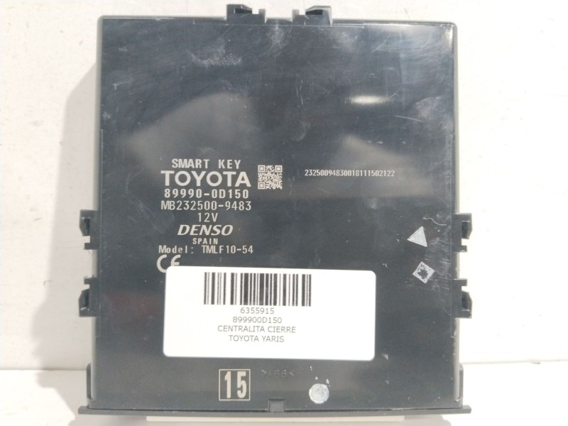 Recambio de centralita cierre para toyota yaris hybrid active referencia OEM IAM 899900D150  