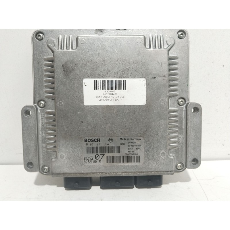 Recambio de centralita motor uce para citroën c5 i (dc_) 2.2 hdi (dc4hxb, dc4hxe) referencia OEM IAM 9652184480  0281011394