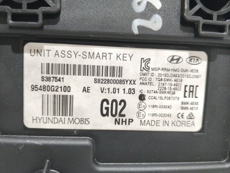 Recambio de modulo electronico para hyundai ioniq (ae) 1.6 gdi hybrid referencia OEM IAM 95480G2100  