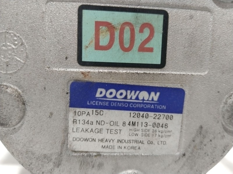 Recambio de compresor aire acondicionado para kia cerato i sedán (ld) 1.6 referencia OEM IAM 1204022700   Recambio de compresor aire acondicionado para kia cerato i sedán (ld) 1.6 referencia OEM IAM 1204022700