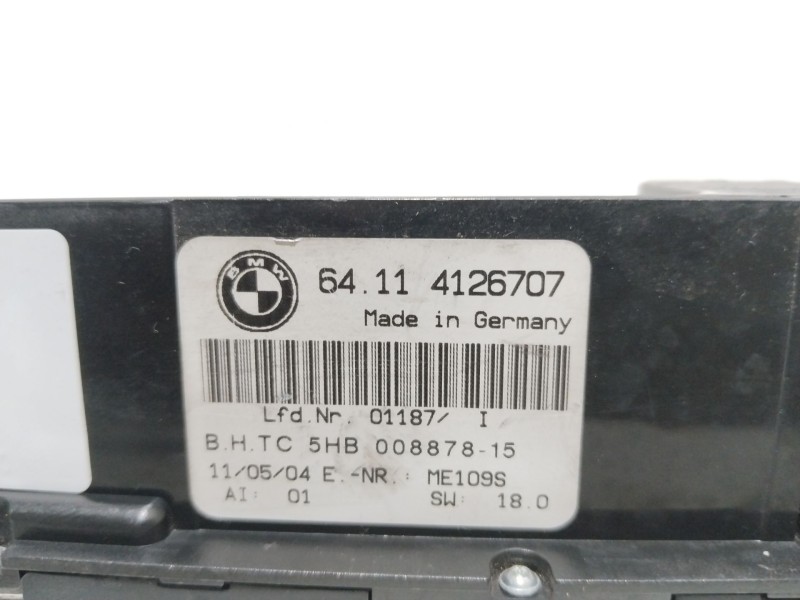 Recambio de mando calefaccion / aire acondicionado para bmw serie 3 berlina (e46) 320d referencia OEM IAM 64114126707  