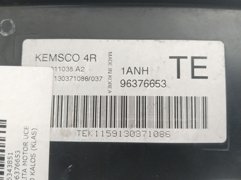 Recambio de centralita motor uce para daewoo kalos (klas) 1.2 referencia OEM IAM 96376653   Recambio de centralita motor uce para daewoo kalos (klas) 1.2 referencia OEM IAM 96376653