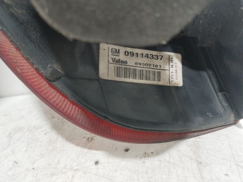 Recambio de piloto trasero derecho para opel corsa c club referencia OEM IAM 09196364  89302181