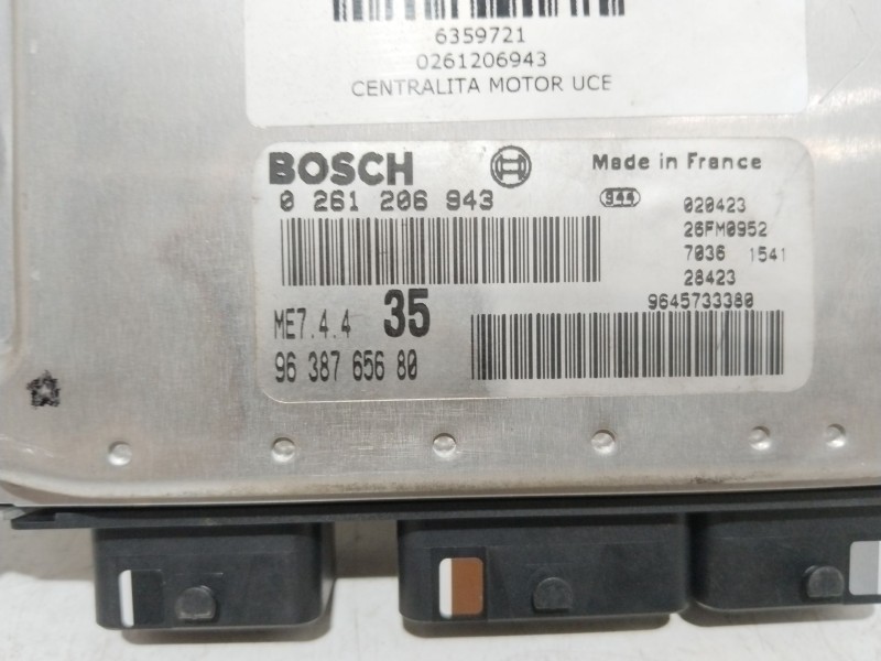 Recambio de centralita motor uce para peugeot 307 (3a/c) 1.6 16v referencia OEM IAM 0261206943  