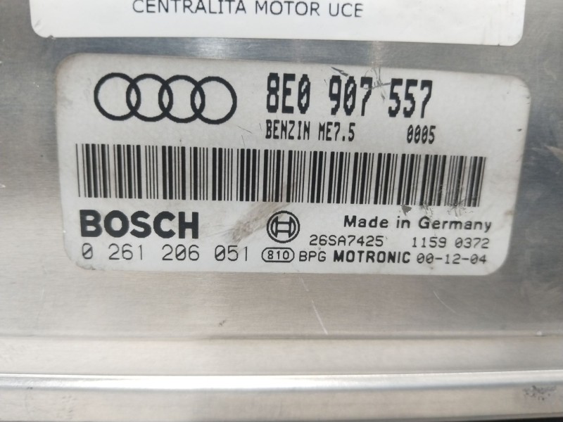 Recambio de centralita motor uce para audi a4 berlina (8e) 2.0 referencia OEM IAM 8E0907557  