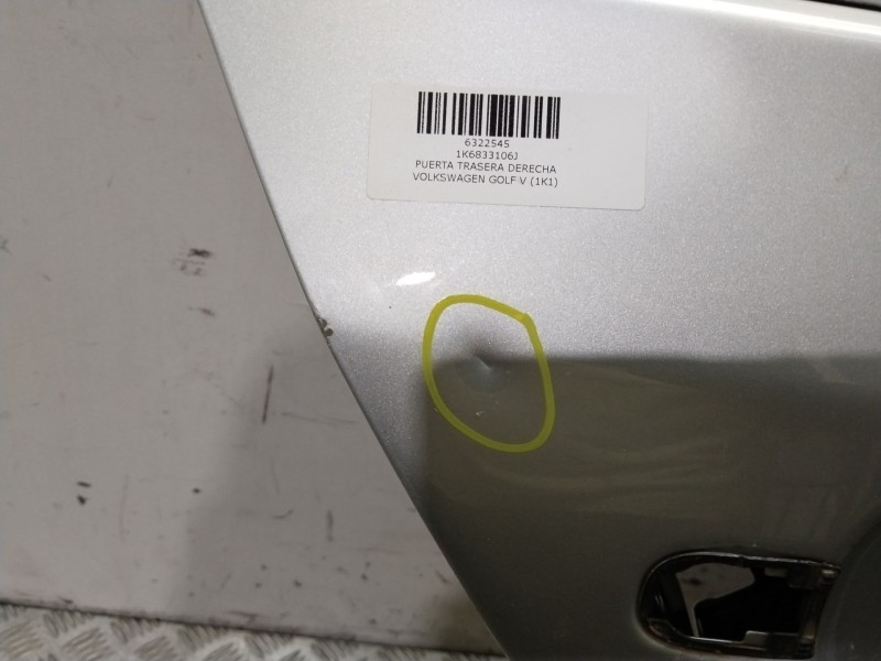 Recambio de puerta trasera derecha para volkswagen golf v (1k1) 1.9 tdi referencia OEM IAM 1K6833106J  PLATA