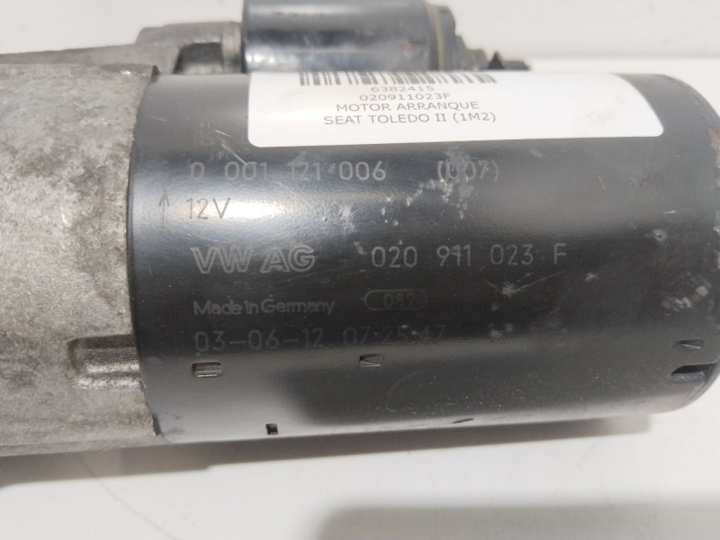 Recambio de motor arranque para seat toledo ii (1m2) 1.6 16v referencia OEM IAM 020911023F  0001121006