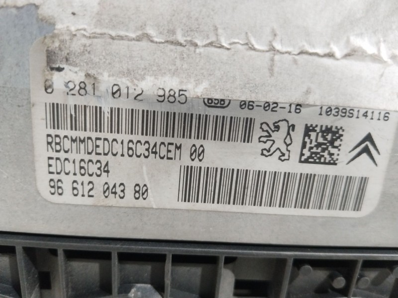 Recambio de centralita motor uce para citroën c4 berlina collection referencia OEM IAM 0281012985  