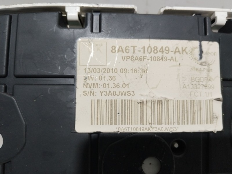 Recambio de cuadro instrumentos para ford fiesta (cb1) ghia referencia OEM IAM 8A6T10849AK  