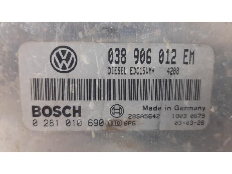 Recambio de centralita motor uce para seat ibiza (6l1) signo referencia OEM IAM 0281010690 038906012EM 