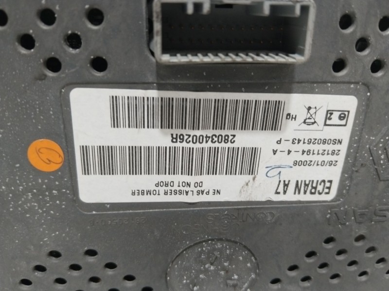 Recambio de pantalla multifuncion para renault laguna iii privilege referencia OEM IAM 280340026R  