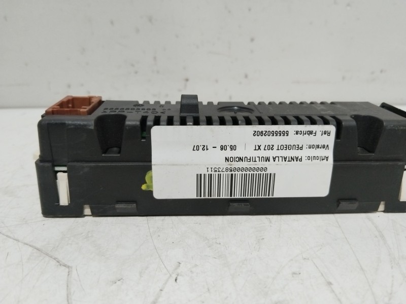 Recambio de pantalla multifuncion para peugeot 207 xt referencia OEM IAM 5555502902 5555502902  Recambio de pantalla multifuncion para peugeot 207 xt referencia OEM IAM 5555502902 5555502902