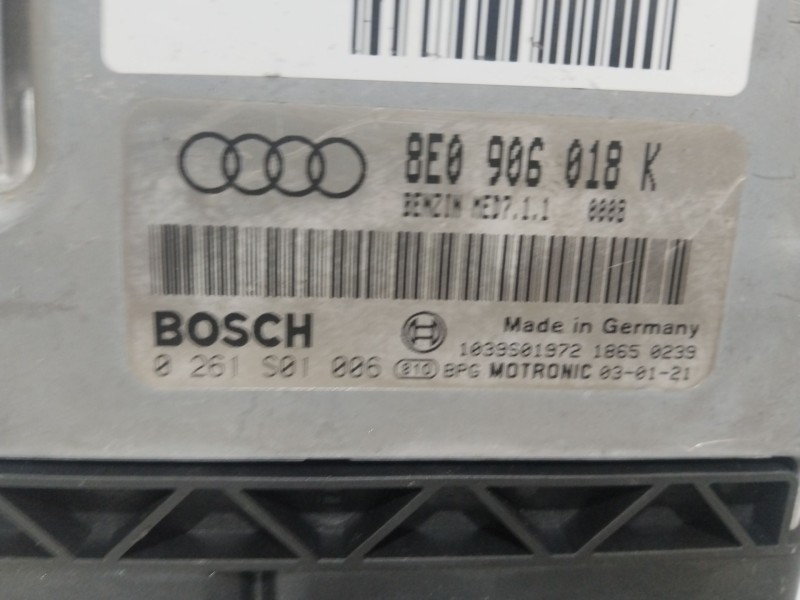 Recambio de centralita motor uce para audi a4 berlina (8e) 2.0 fsi referencia OEM IAM 8E0906018K  