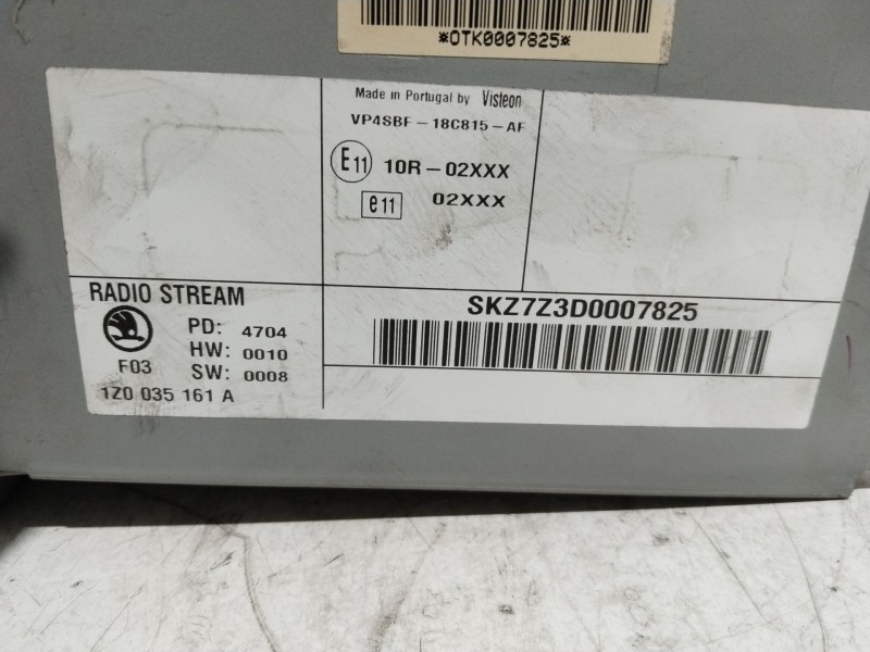 Recambio de sistema audio / radio cd para skoda octavia berlina (1z3) elegance referencia OEM IAM 1Z0035161A  