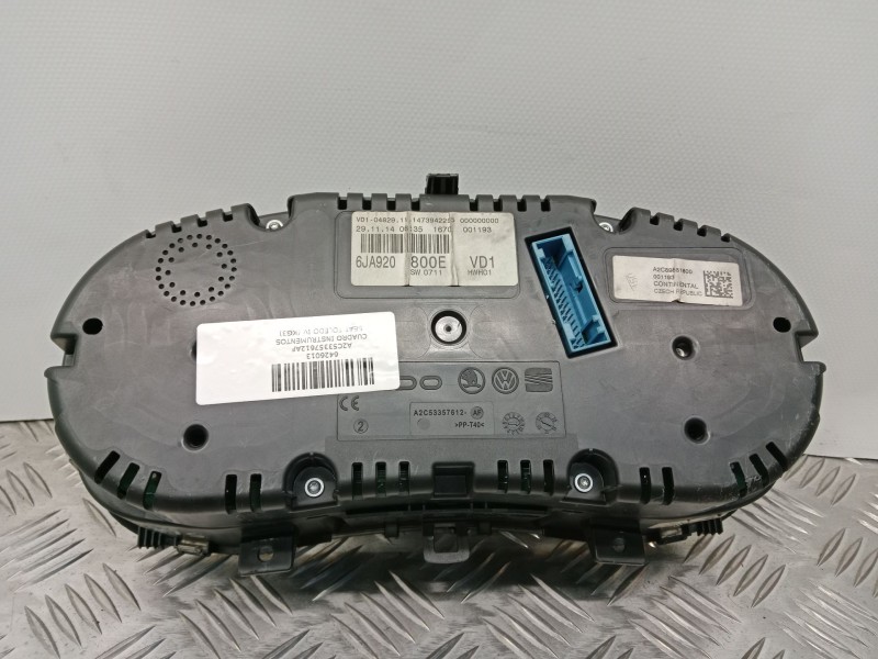 Recambio de cuadro instrumentos para seat toledo iv (kg3) 1.6 tdi referencia OEM IAM A2C53357612AF  