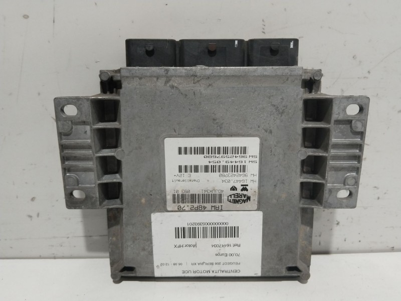 Recambio de centralita motor uce para peugeot 206 berlina xr referencia OEM IAM 9642597680 16447034 IAW48P270
