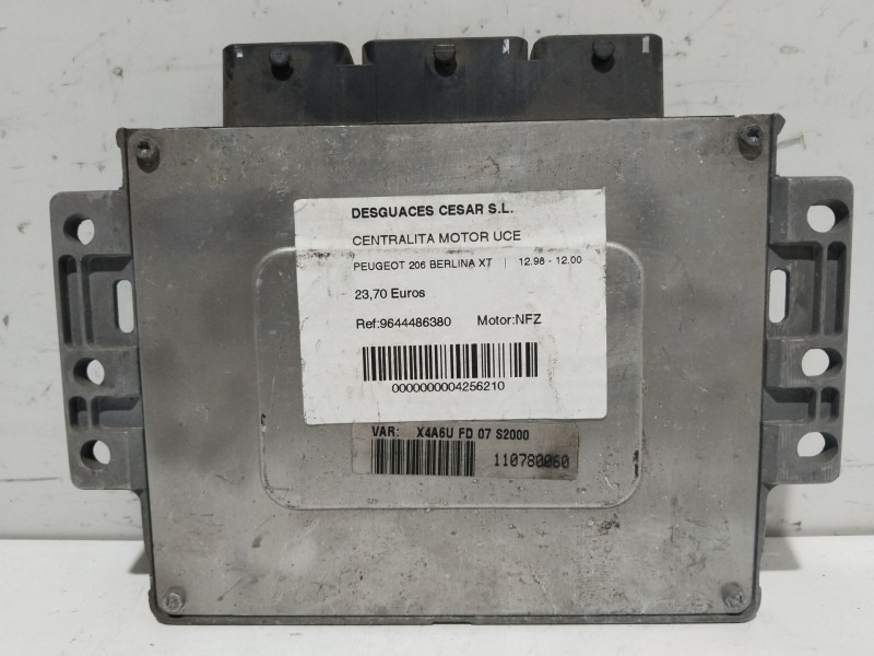 Recambio de centralita motor uce para peugeot 206 berlina xt referencia OEM IAM 9644486380  