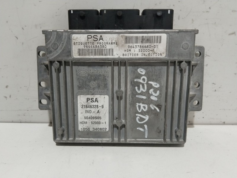 Recambio de centralita motor uce para peugeot 206 berlina xt referencia OEM IAM 9644486380  