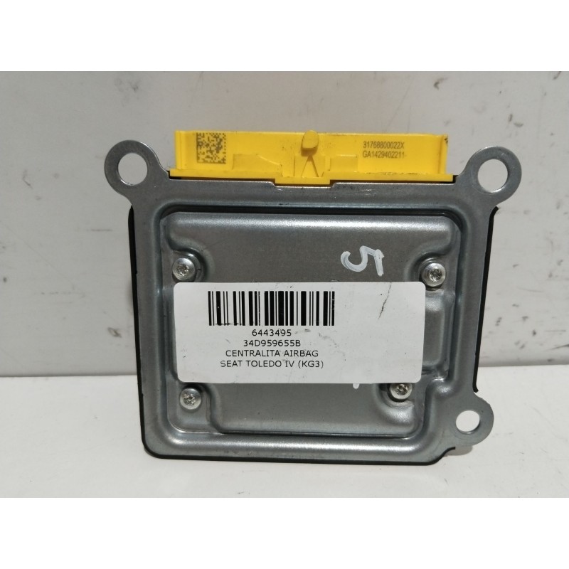 Recambio de centralita airbag para seat toledo iv (kg3) 1.6 tdi referencia OEM IAM 34D959655B  