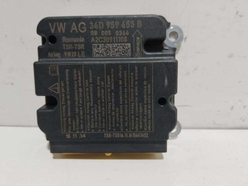Recambio de centralita airbag para seat toledo iv (kg3) 1.6 tdi referencia OEM IAM 34D959655B  