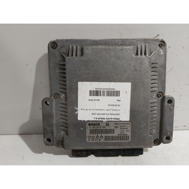 Recambio de centralita motor uce para citroën jumpy 2.0 hdi sx furg. referencia OEM IAM    Recambio de centralita motor uce para citroën jumpy 2.0 hdi sx furg. referencia OEM IAM
