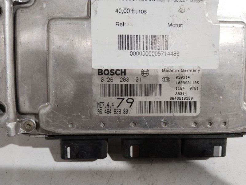 Recambio de centralita motor uce para peugeot 206 sw xs referencia OEM IAM   
