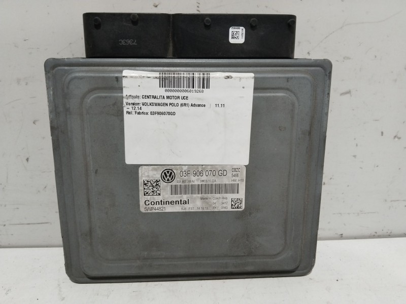 Recambio de centralita motor uce para volkswagen polo (6r1) advance referencia OEM IAM 03F906070GD  