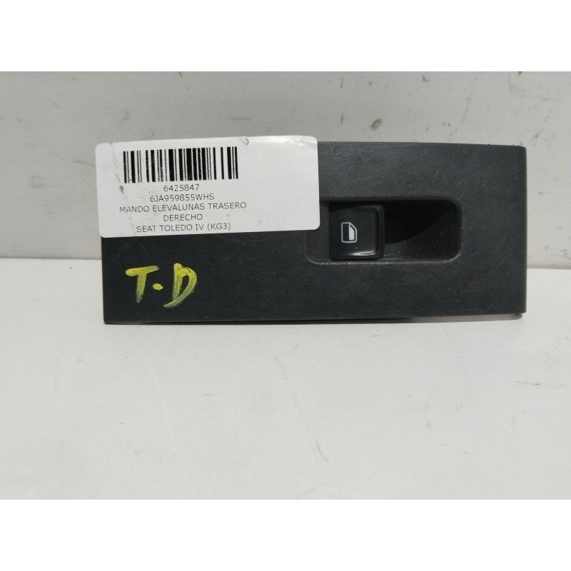 Recambio de mando elevalunas trasero derecho para seat toledo iv (kg3) 1.6 tdi referencia OEM IAM 6JA959855WHS  