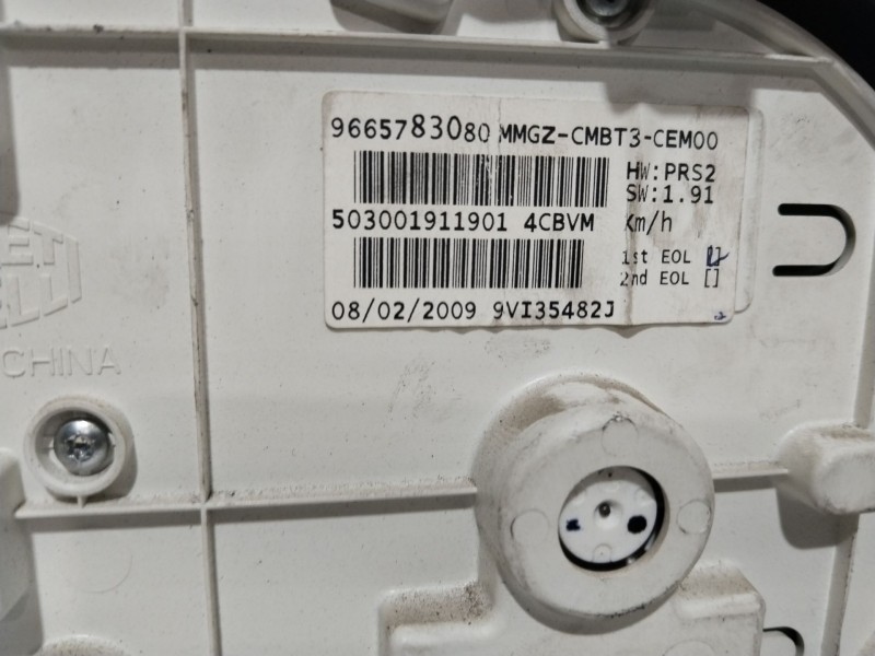 Recambio de cuadro instrumentos para peugeot 206 hatchback (2a/c) 1.4 hdi referencia OEM IAM 9665783080  