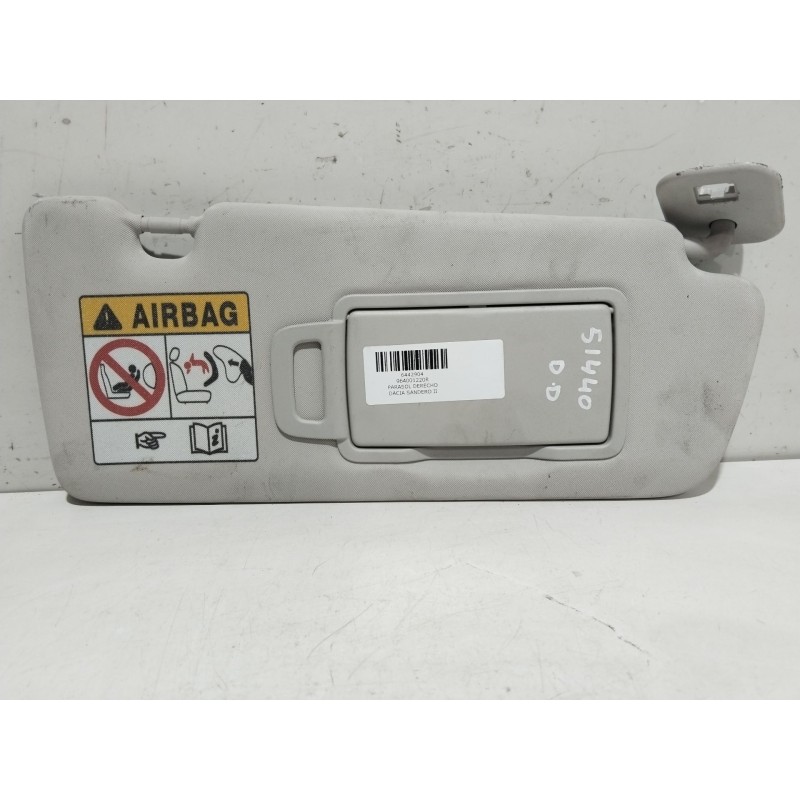 Recambio de parasol derecho para dacia sandero ii 1.0 tce 90 gpf referencia OEM IAM 964001220R  