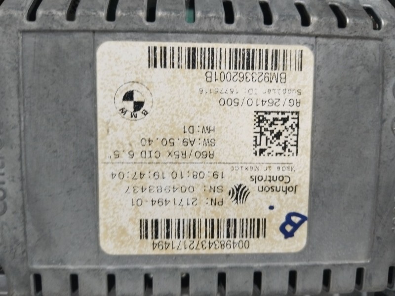 Recambio de pantalla multifuncion para mini mini (r56) cooper d referencia OEM IAM BM923362001B  