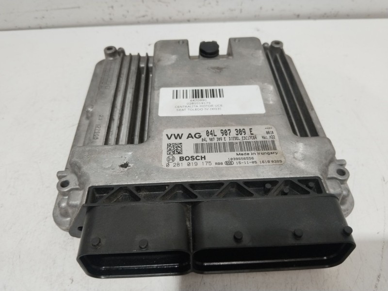 Recambio de centralita motor uce para seat toledo iv (kg3) 1.6 tdi referencia OEM IAM 0281019175  