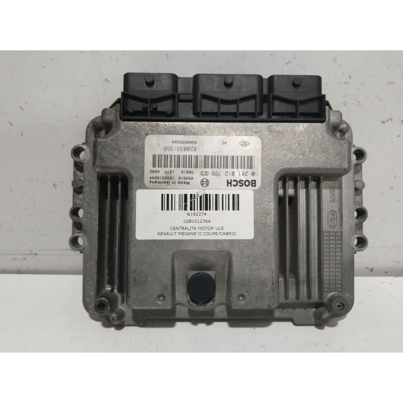 Recambio de centralita motor uce para renault megane ii coupe/cabrio luxe dynamique referencia OEM IAM 0281012769  